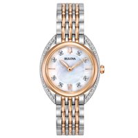 Watch Bulova Woman Classic Diamond in Steel pink gold plated 98R270 - 98R270